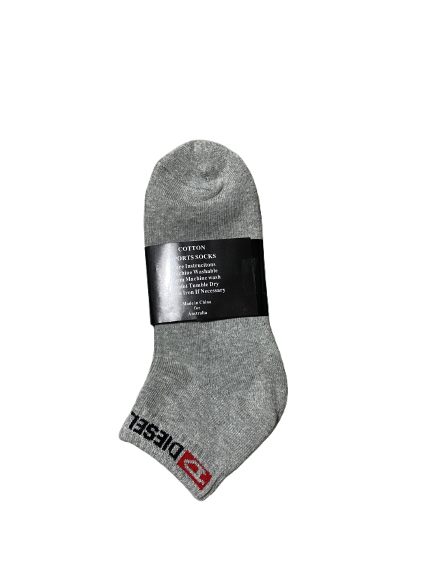 3 PAIRS Men Diesel Premium Cotton Ankle Sport Cushion Socks size 6-11