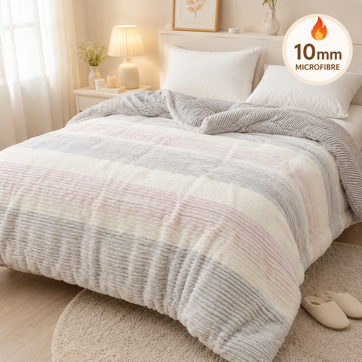 [Kozy House] 10mm Pinky Microfibre Winter Comforter - SS