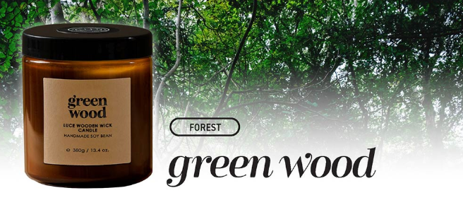 Luce Handmade Soy Bean Wooden Wick Candle 200g