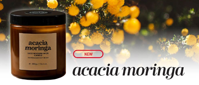 Luce Handmade Soy Bean Wooden Wick Candle 200g