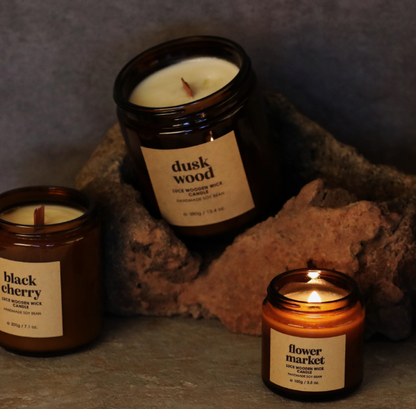Luce Handmade Soy Bean Wooden Wick Candle 200g