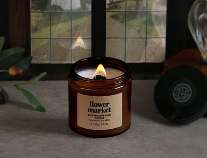 Luce Handmade Soy Bean Wooden Wick Candle 100g