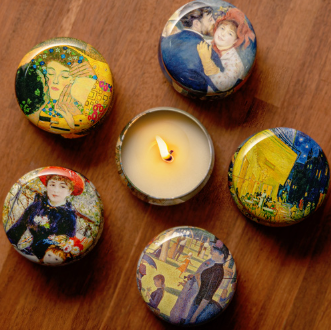 Airla Artwork Renoir Degas Klimt Seurat Masterpiece Soy Tin Candle 160g