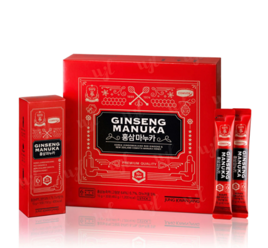 [Jung Kwan Jang] Korean Red Ginseng Manuka Honey UMF 10+ (15g x 30 sachets)