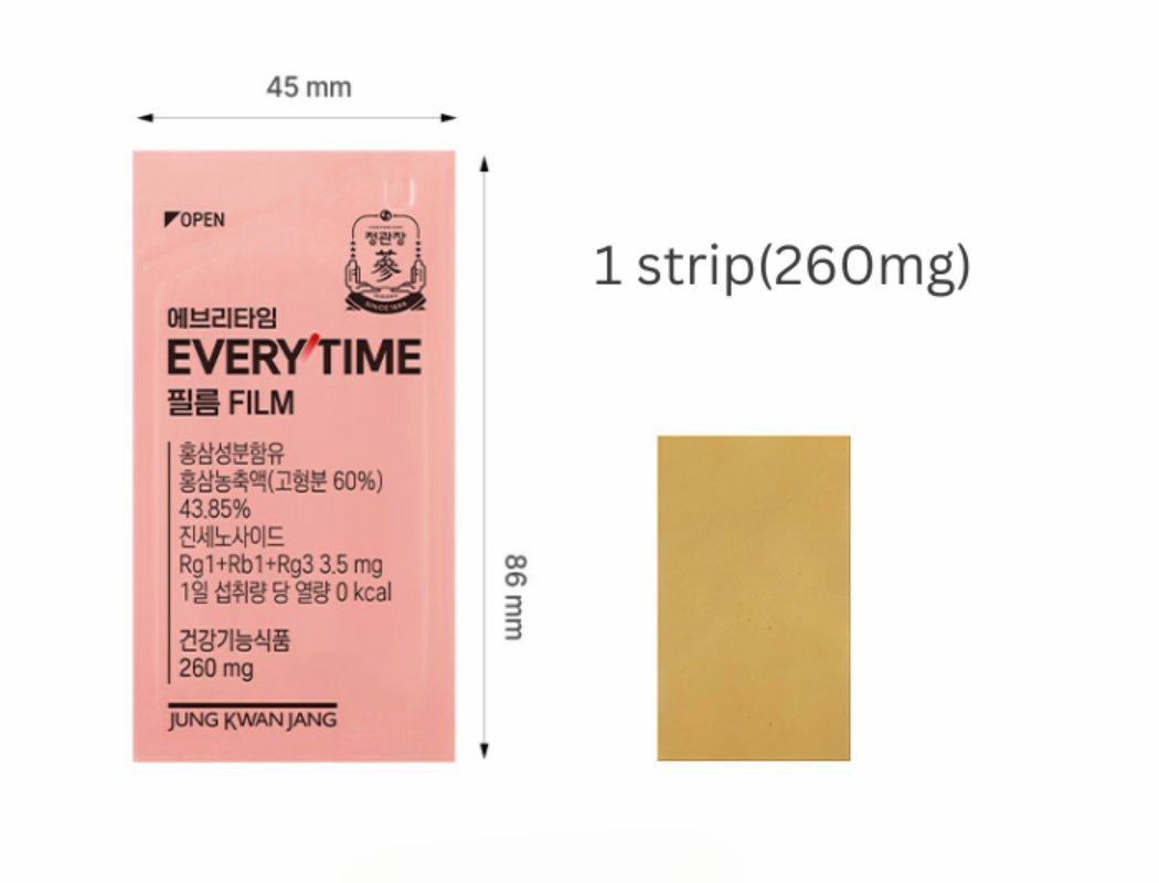 [Jung Kwan Jang] Koren Red Ginseng Extract Everytime Film 260mg x 60 pcs