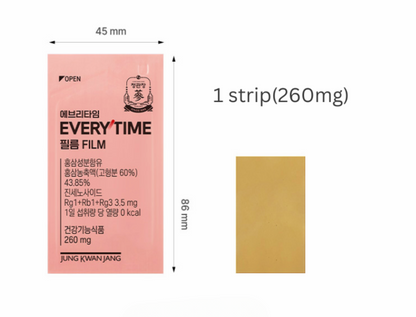 [Jung Kwan Jang] Koren Red Ginseng Extract Everytime Film 260mg x 60 pcs