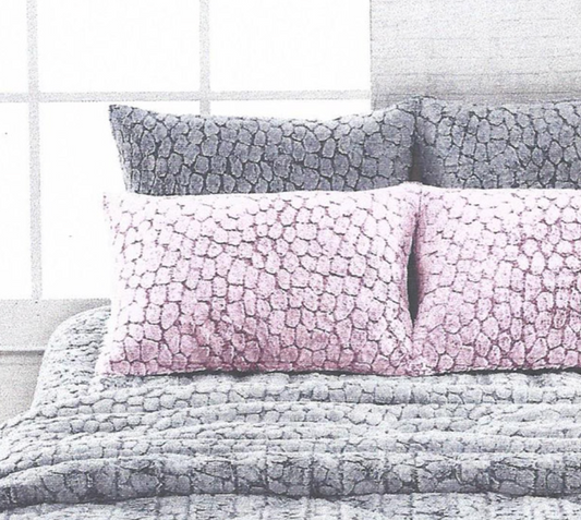 [Kozy House] 10mm Microfibre Burn-out Stone Pattern S,Q