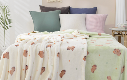 [Kozy House] Capybara Mink Microfiber Blanket