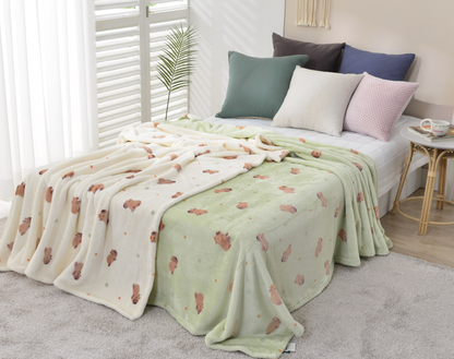[Kozy House] Capybara Mink Microfiber Blanket