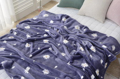 [Kozy House] Daisy Flowers Mink Microfiber Blanket