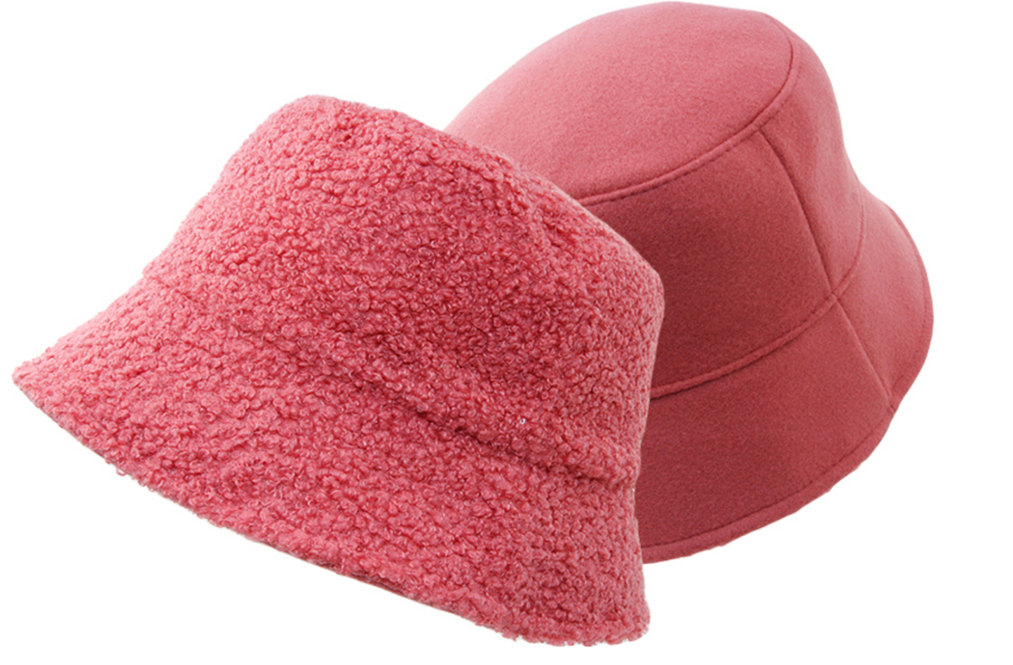 [Niko Fashion] Bubbly Fleece Reversible Bucket Hats for Winter