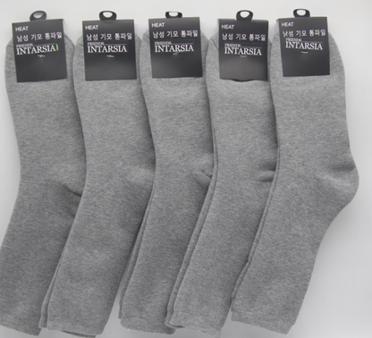 [Kozy House] 5 Pairs Men's Winter Thermal Fleece-Lined Socks