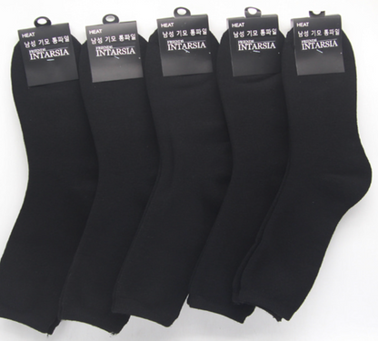 [Kozy House] 5 Pairs Men's Winter Thermal Fleece-Lined Socks