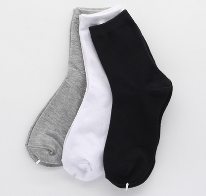 [Kozy House] 5 Pairs Bundle Classic Cotton Mid Socks for Ladies Size 2-8