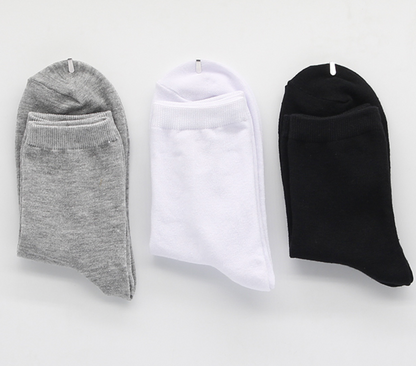 [Kozy House] 5 Pairs Bundle Classic Cotton Mid Socks for Ladies Size 2-8
