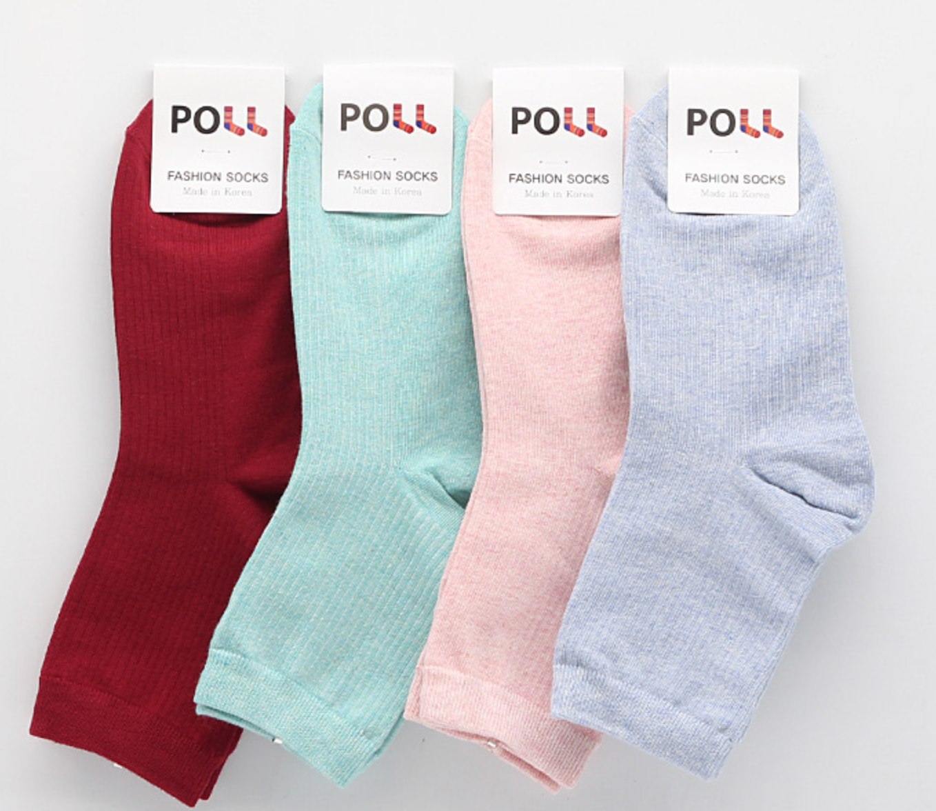 [Kozy House] 3 Pairs Bundle Cotton Vivid Ribbed Fashion Socks for Ladies 2-8