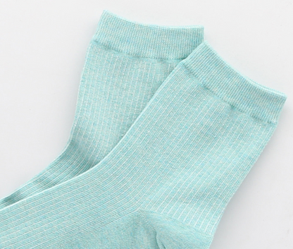 [Kozy House] 3 Pairs Bundle Cotton Vivid Ribbed Fashion Socks for Ladies 2-8