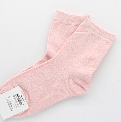 [Kozy House] 3 Pairs Bundle Cotton Vivid Ribbed Fashion Socks for Ladies 2-8