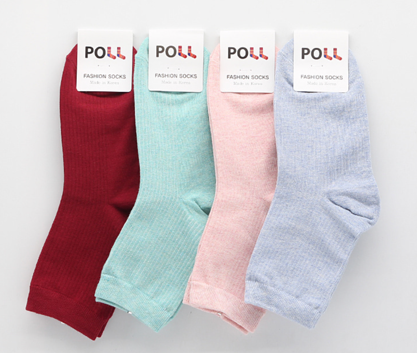 [Kozy House] 3 Pairs Bundle Cotton Vivid Ribbed Fashion Socks for Ladies 2-8