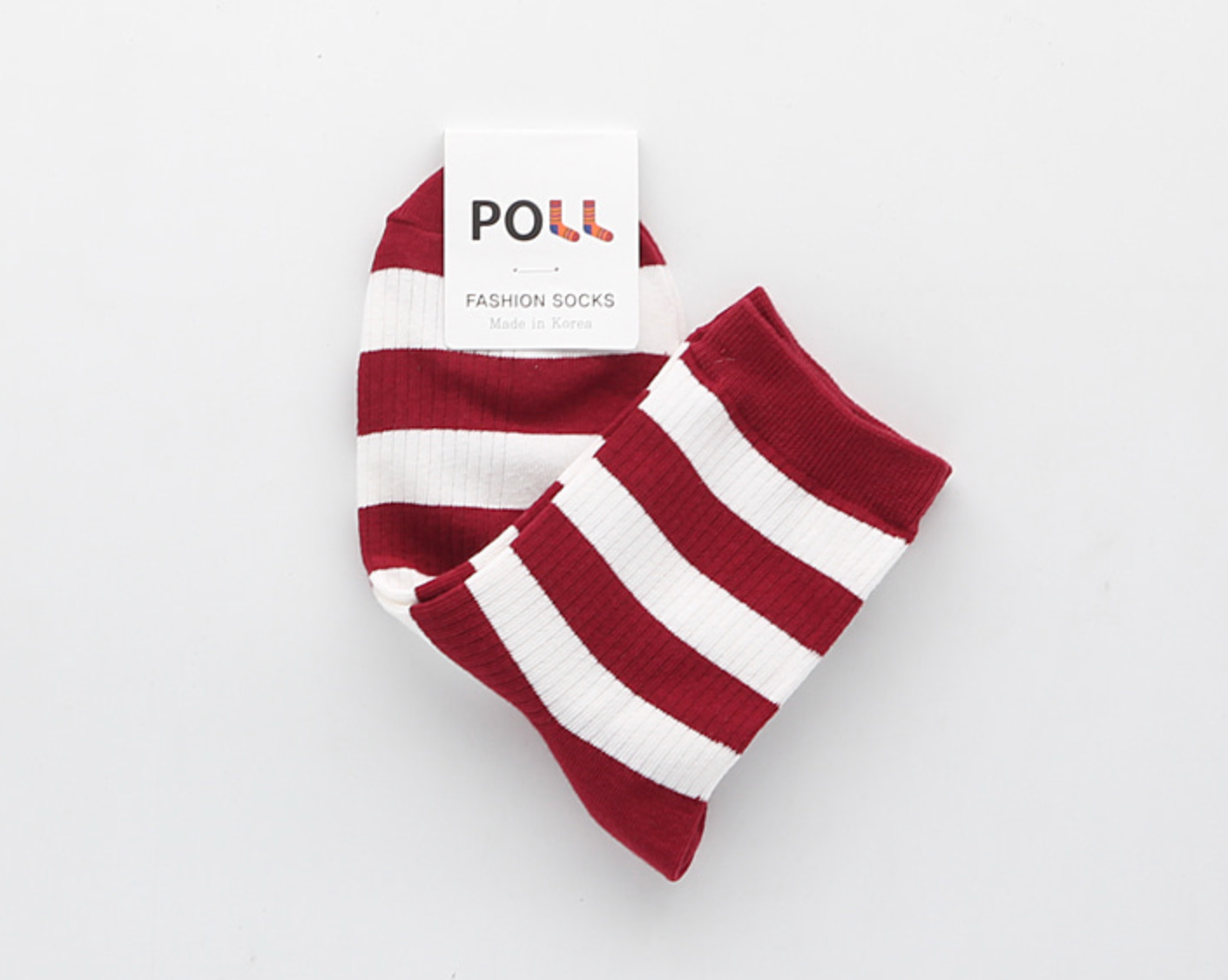 [Kozy House] 3 Pairs Women's Classic Striped Ribbed Crew Socks Size 2-8