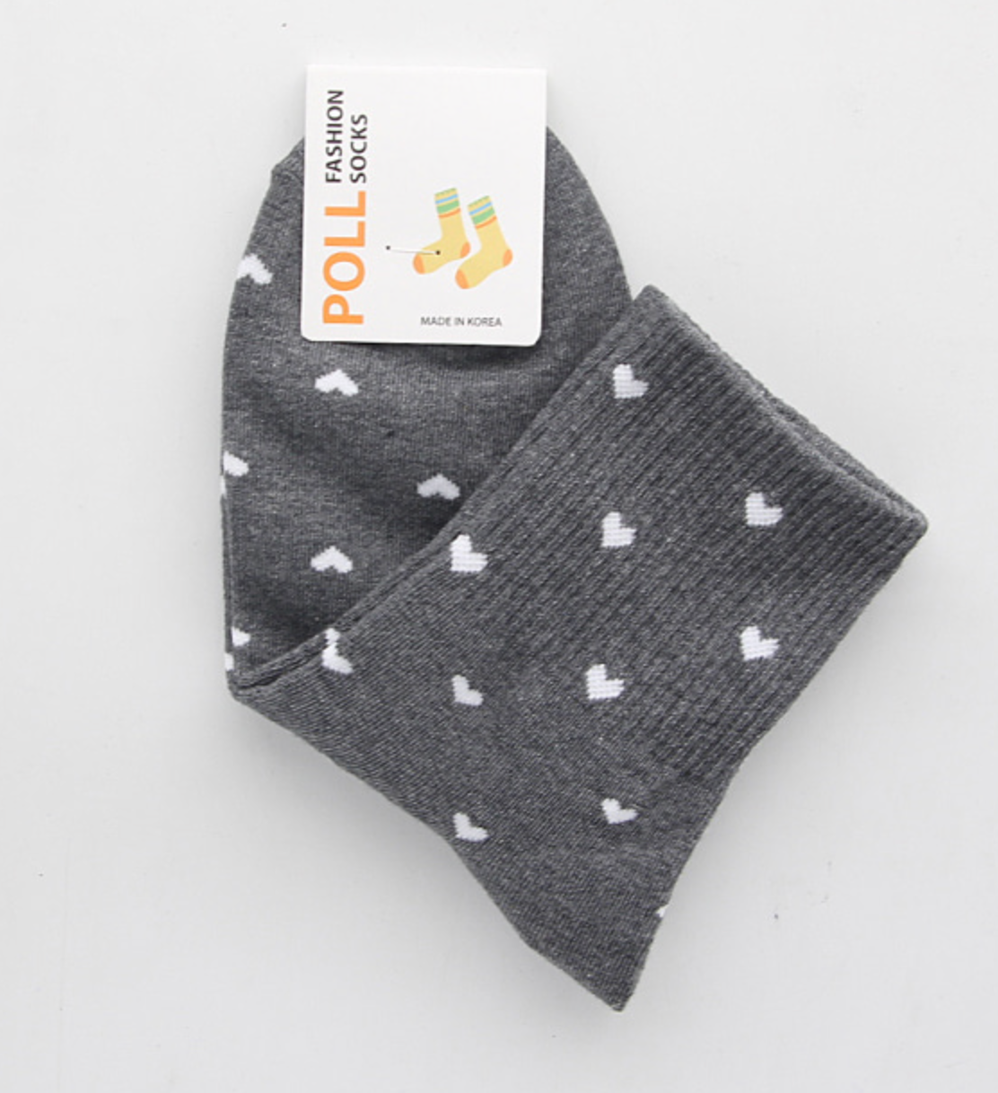 [Kozy House] 3 Pairs Bundle Heart Ribbed Crew Socks Size 2-8