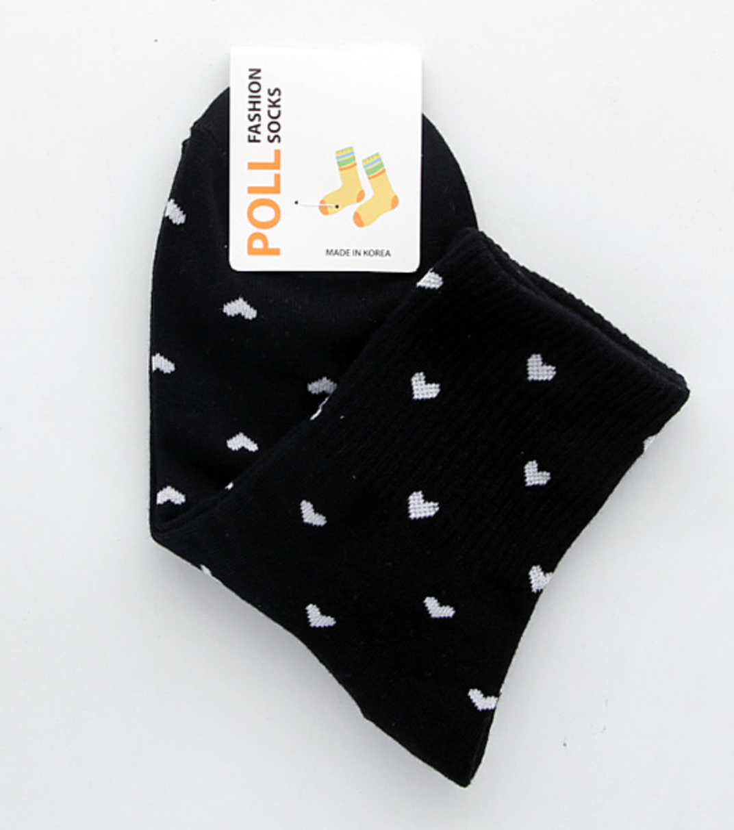 [Kozy House] 3 Pairs Bundle Heart Ribbed Crew Socks Size 2-8