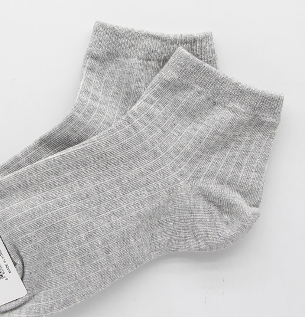 [Kozy House] 3 Pairs Women's Pastel Ribbed Ankle Fashion Socks