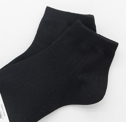 [Kozy House] 3 Pairs Women's Pastel Ribbed Ankle Fashion Socks