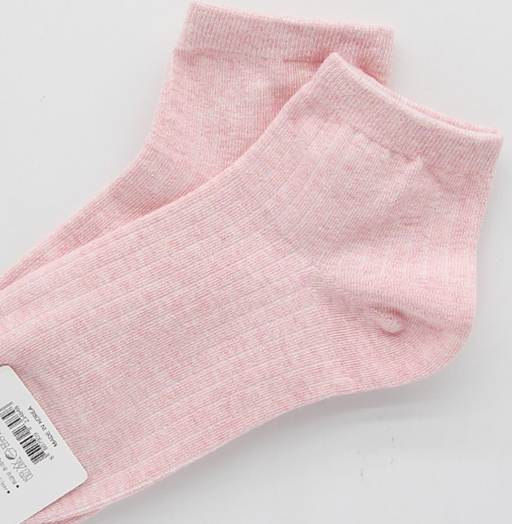 [Kozy House] 3 Pairs Women's Pastel Ribbed Ankle Fashion Socks