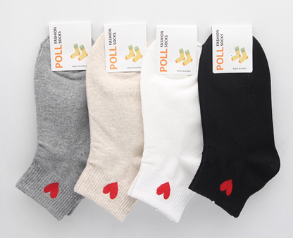 [Kozy House] 3 Pairs Women's Cute Heart Ankle Socks Size 2-8