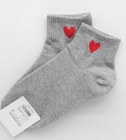[Kozy House] 3 Pairs Women's Cute Heart Ankle Socks Size 2-8