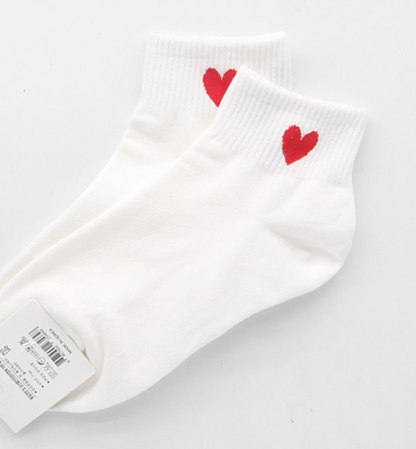 [Kozy House] 3 Pairs Women's Cute Heart Ankle Socks Size 2-8