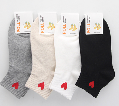 [Kozy House] 3 Pairs Women's Cute Heart Ankle Socks Size 2-8