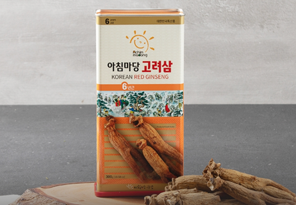 [Achimmadang] 6 year old Korean Red ginseng can 300g Very Big Size 10 Roots