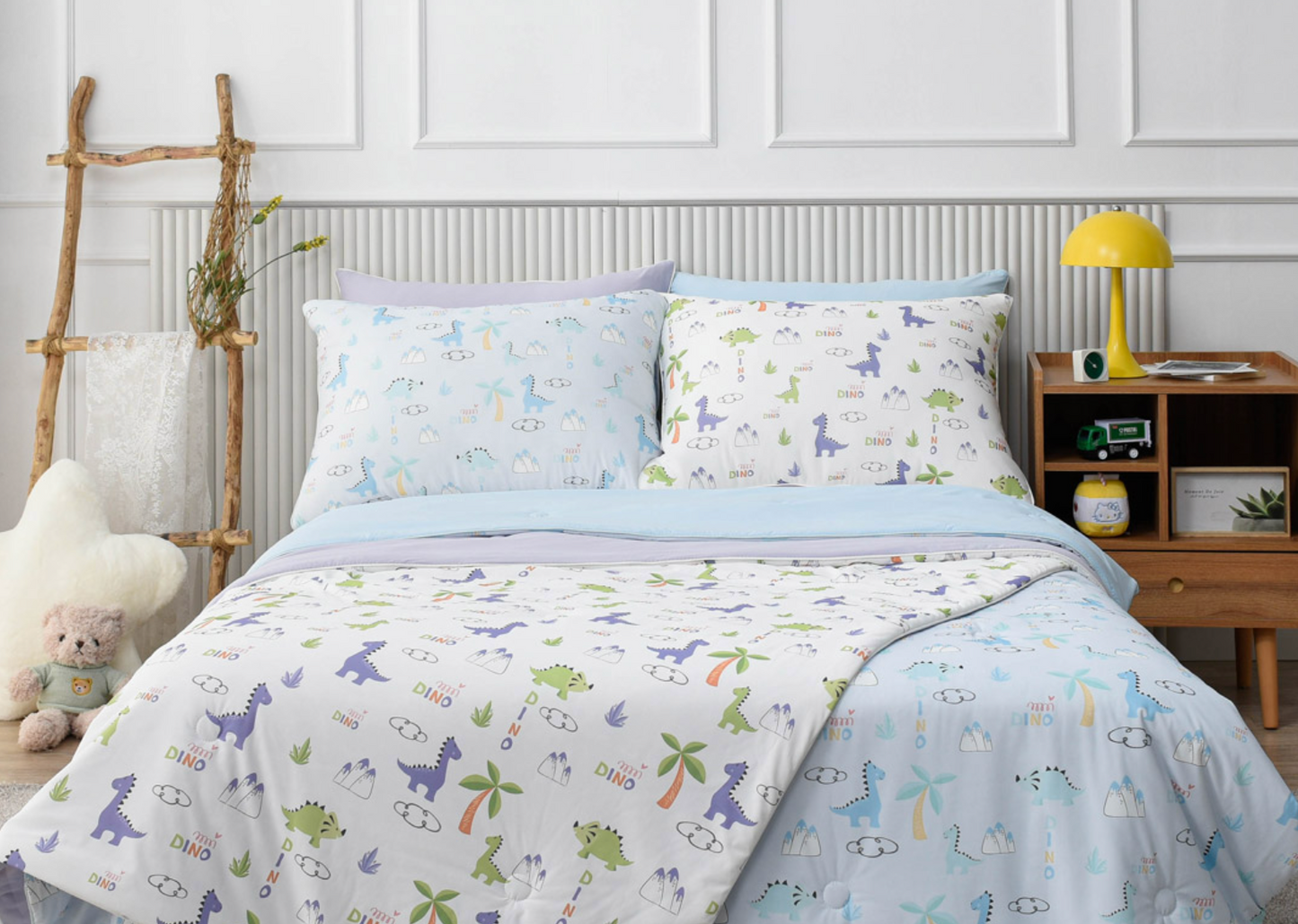 [Kozy House] Cute Dino Dinosaur Summer Cool Blanket For Kids SS