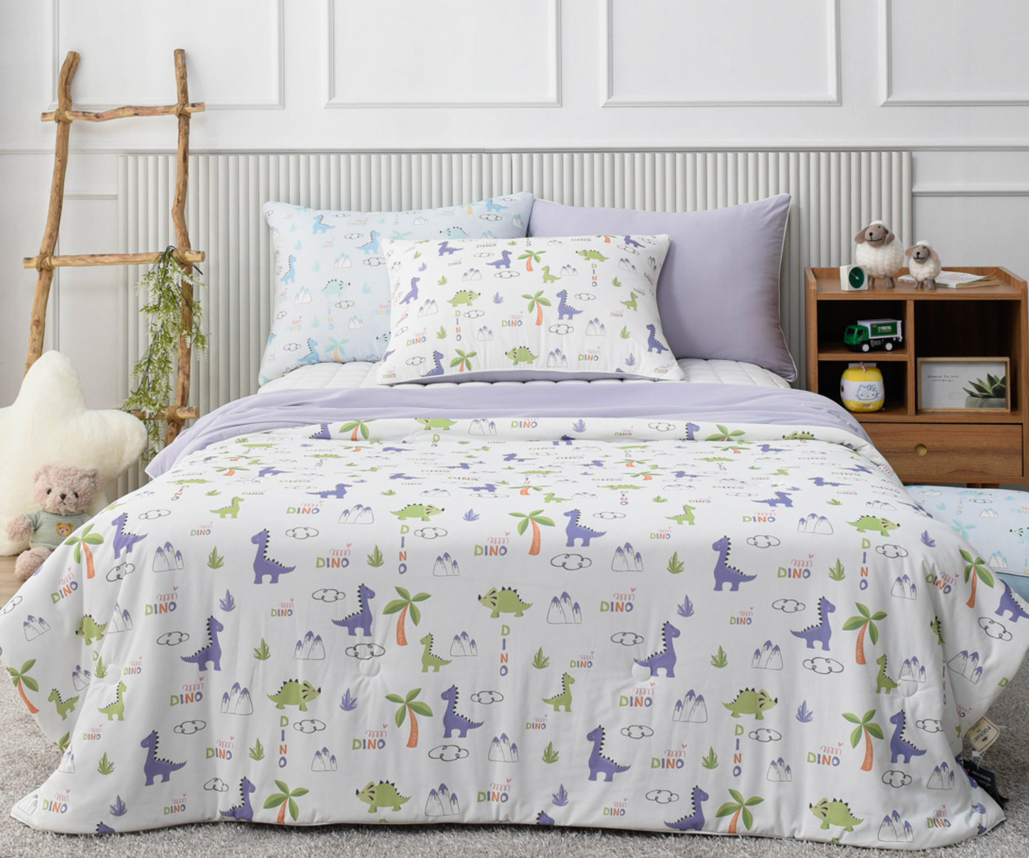 [Kozy House] Cute Dino Dinosaur Summer Cool Blanket For Kids SS
