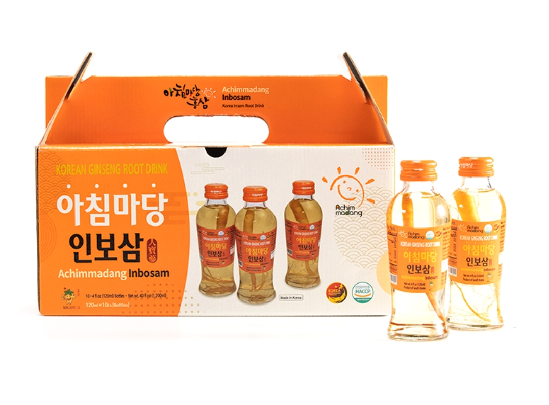 [Achimmadang] Inbosam Korean Ginseng Drink 120ml x 10 Bottles