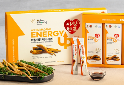 [Achimmadang] Sarang Hanpo Energy Up Korean Red Ginseng Extract Sticks 12g x 30pcs