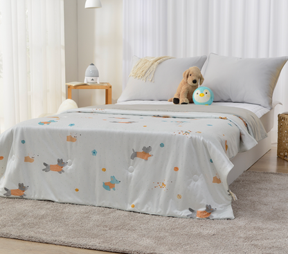 [Kozy House] Doggy Puppy Cool Tech Cooling Blanket Kids Size