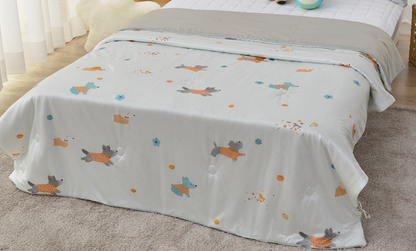 [Kozy House] Doggy Puppy Cool Tech Cooling Blanket Kids Size