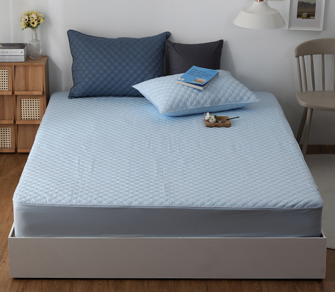 Korean 100% Cotton Quilted Fitted Mattress Cover