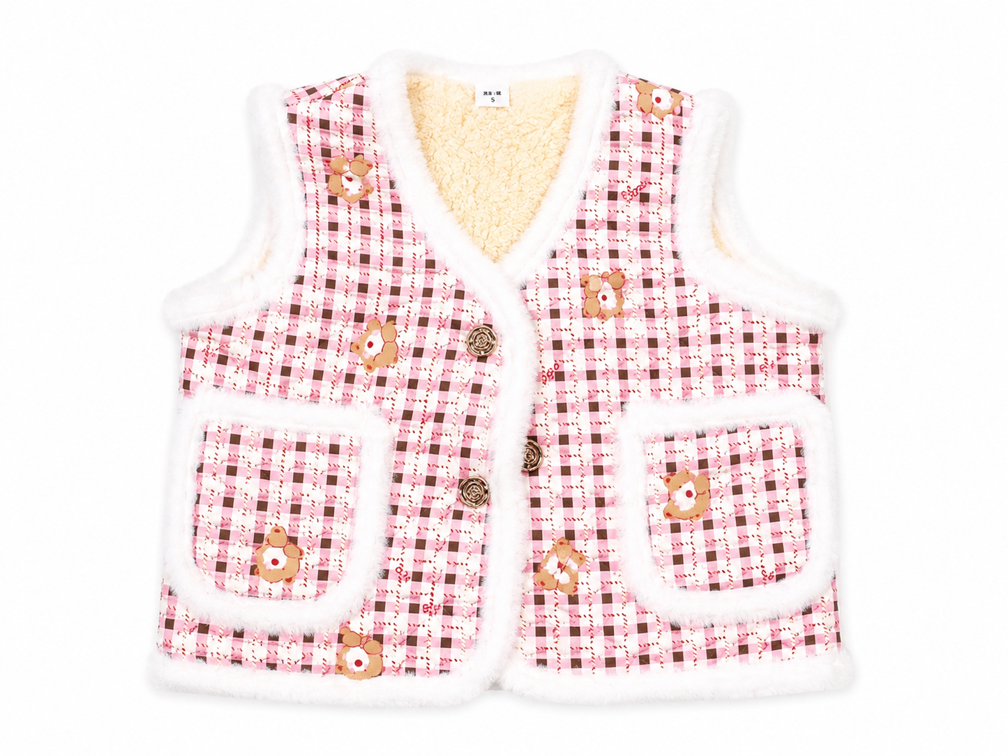 [Kozy House] Retro Korean Kimjang Fur Vest for Kids