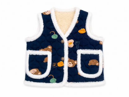[Kozy House] Retro Korean Kimjang Fur Vest for Kids