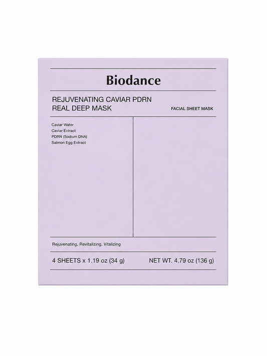 [Biodance] Rejuvenating Caviar PDRN REAL DEEP MASK - 4 Sheets x 35g