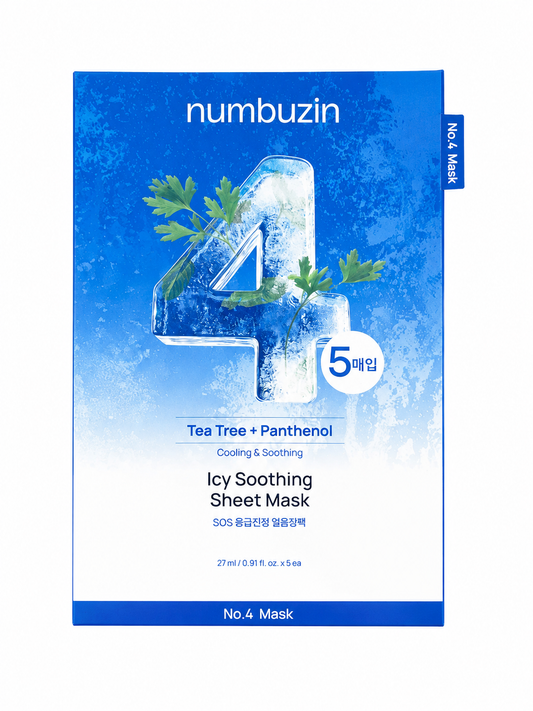 [Numbuzin] No.4 Icy Soothing Sheet Mask x 5 Sheets (27ml)