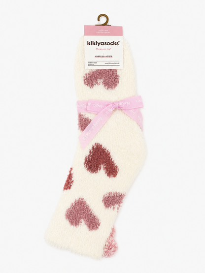 [Kozy House] Anti-Slip Pastel Fleece Sleeping Socks for Women