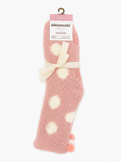 [Kozy House] Anti-Slip Pastel Fleece Sleeping Socks for Women