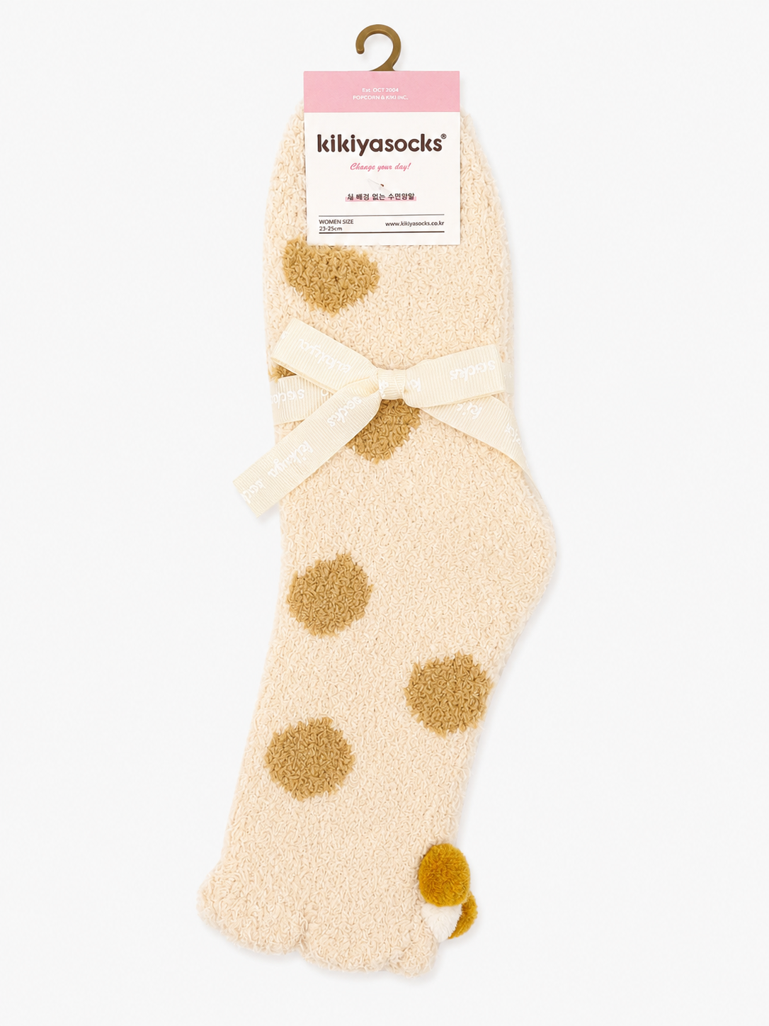 [Kozy House] Anti-Slip Pastel Fleece Sleeping Socks for Women