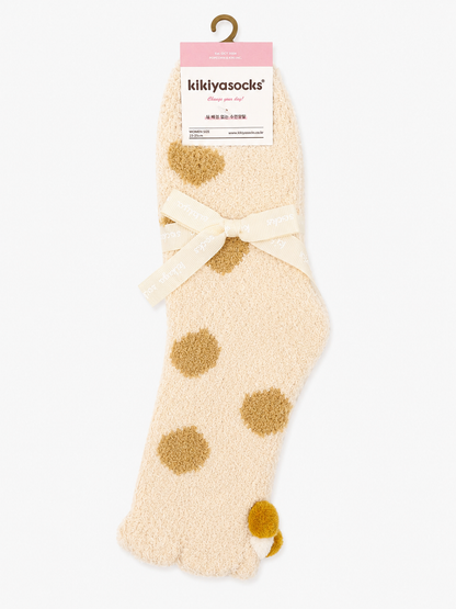[Kozy House] Anti-Slip Pastel Fleece Sleeping Socks for Women