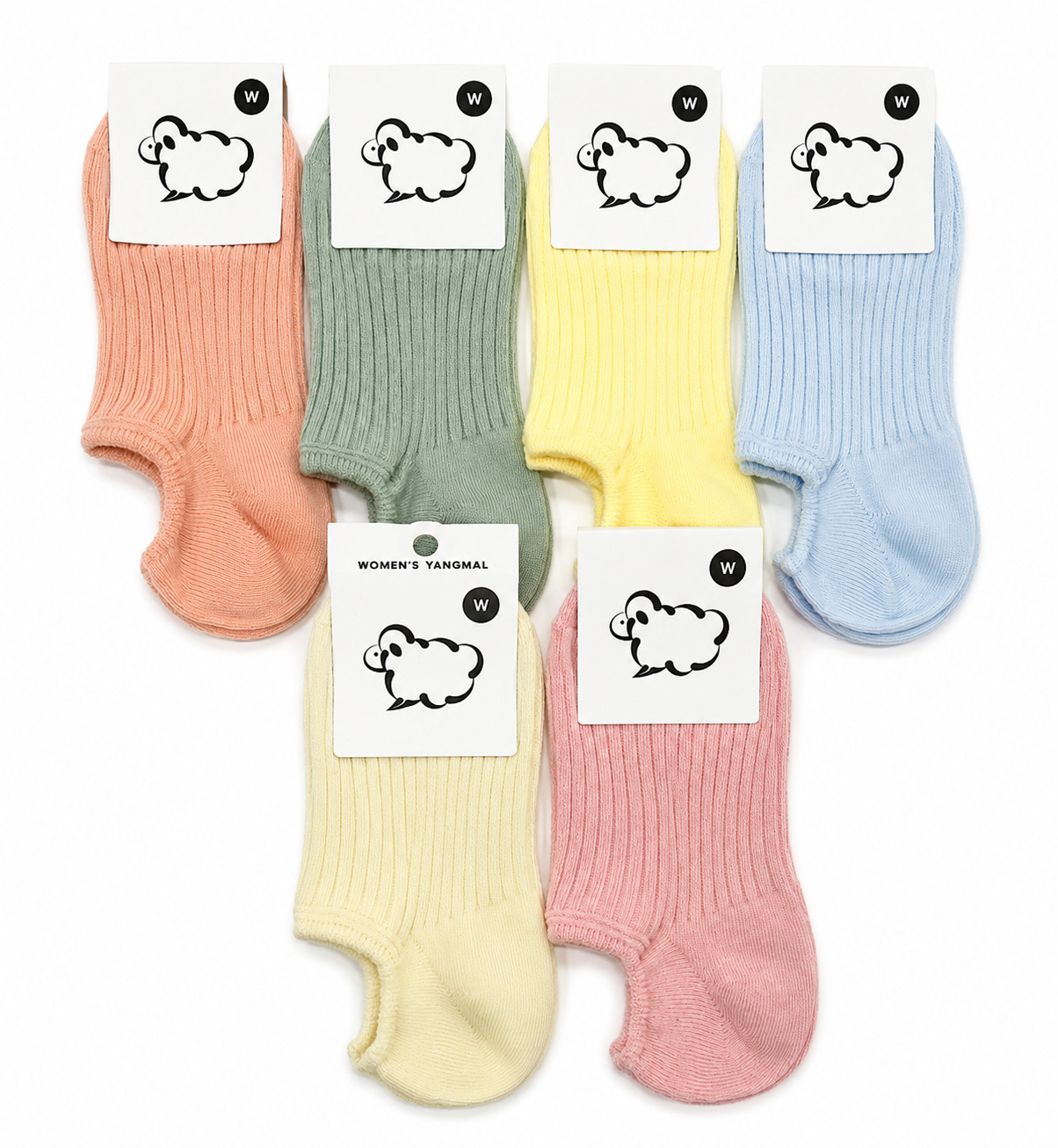 [Kozy House] 3 Pairs Comfortable Ribbed Non-Slip No-Show Women Socks